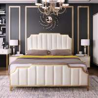 New Design Modern Leather Bed bedroom Furniture