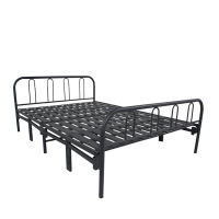 Popular design folding bed bedroom furniture metal bed double bed DS-066D-1