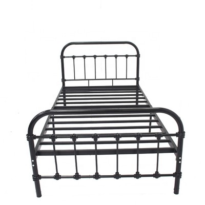 High Quality Metal Bed with Multiple Sizes Elegant design for Home-Hotel-Apartment-Dormitory Bedroom Furniture