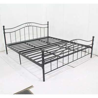 Factory wholesale Hot sale Metal Bed with modern design King size Iron frame for Home Bedroom Furniture DB-901