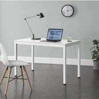 Simple design Computer Desk Metal Table frame with Melamine board for Home Office T-001